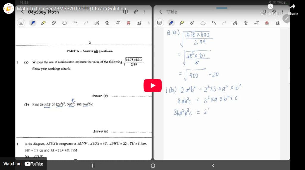 Odyssey Math TV V2 - Singapore O and A Level Math Video Collection